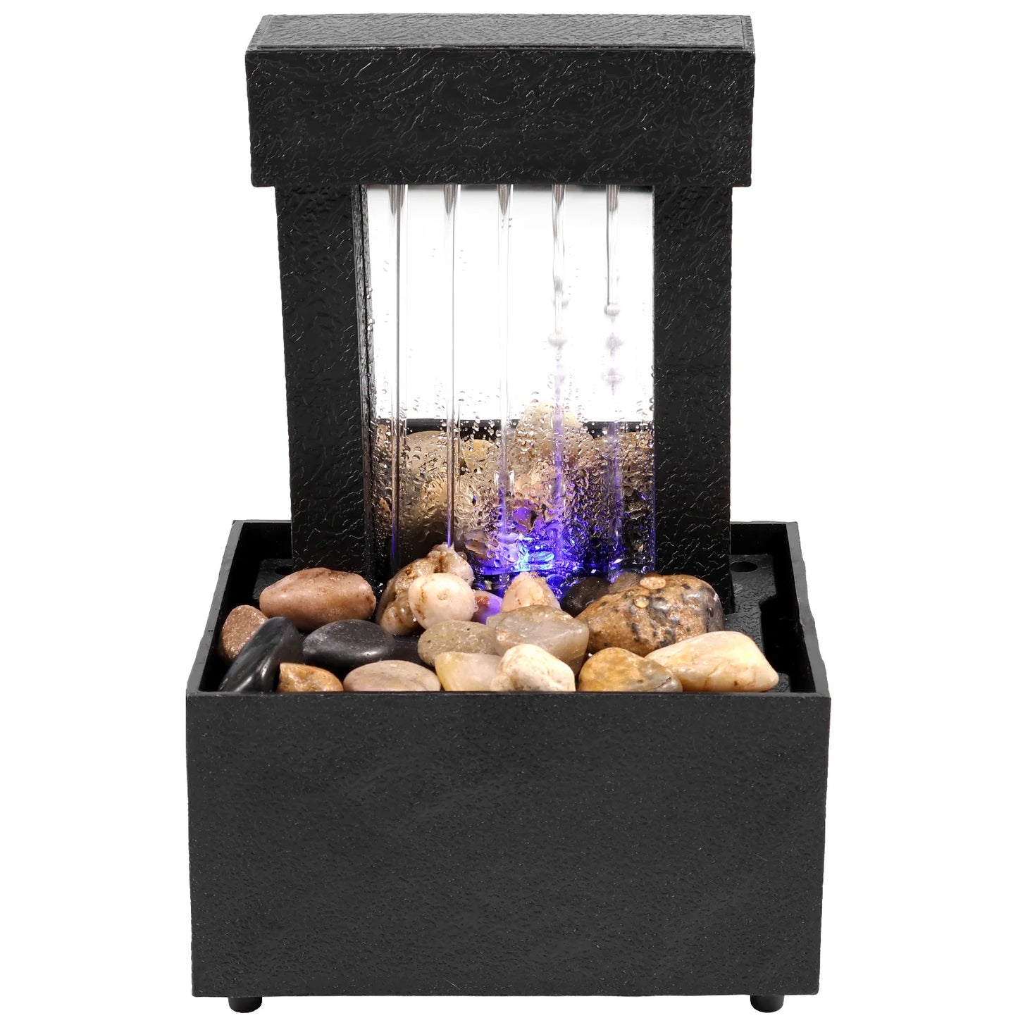 Tabletop Waterfall Fountain - Relaxation & Meditation Desktop Decor with LED Lights