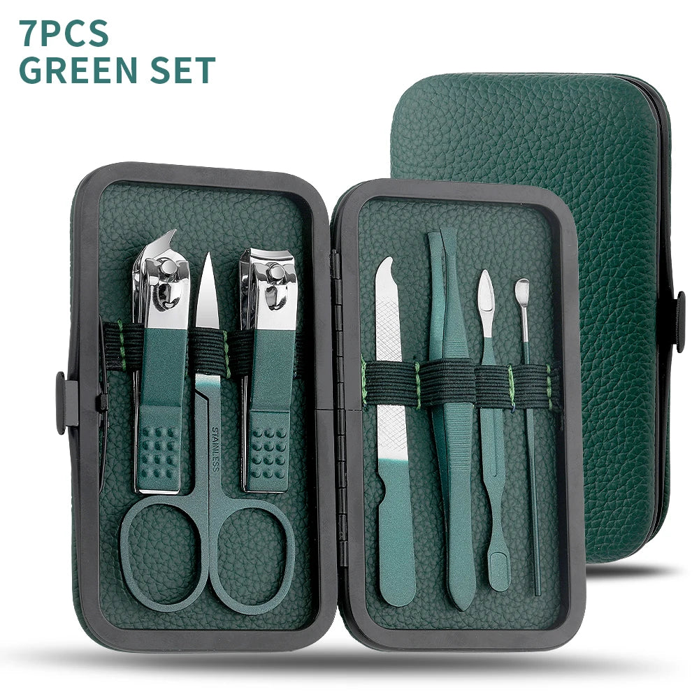 Stainless Steel Nail Clipper Set - Professional Manicure & Pedicure Tool Kit (7/13/24 Pieces)