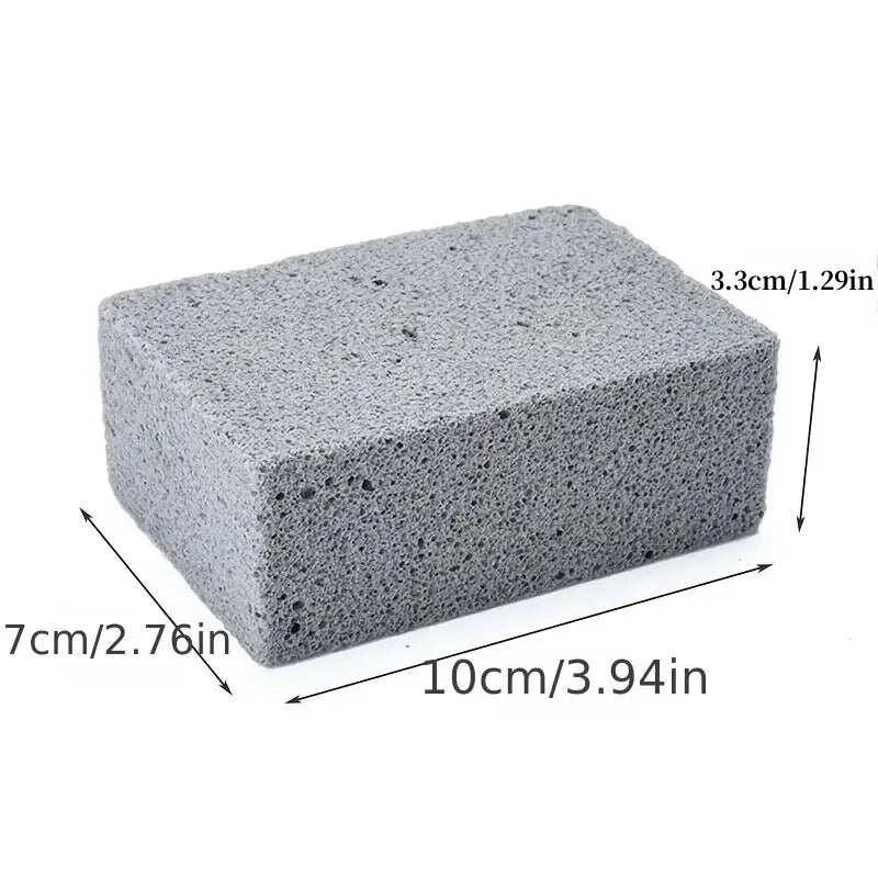 BBQ Grill Cleaning Brush Brick - Pumice Stone Block for Barbecue Rack & Outdoor Kitchen
