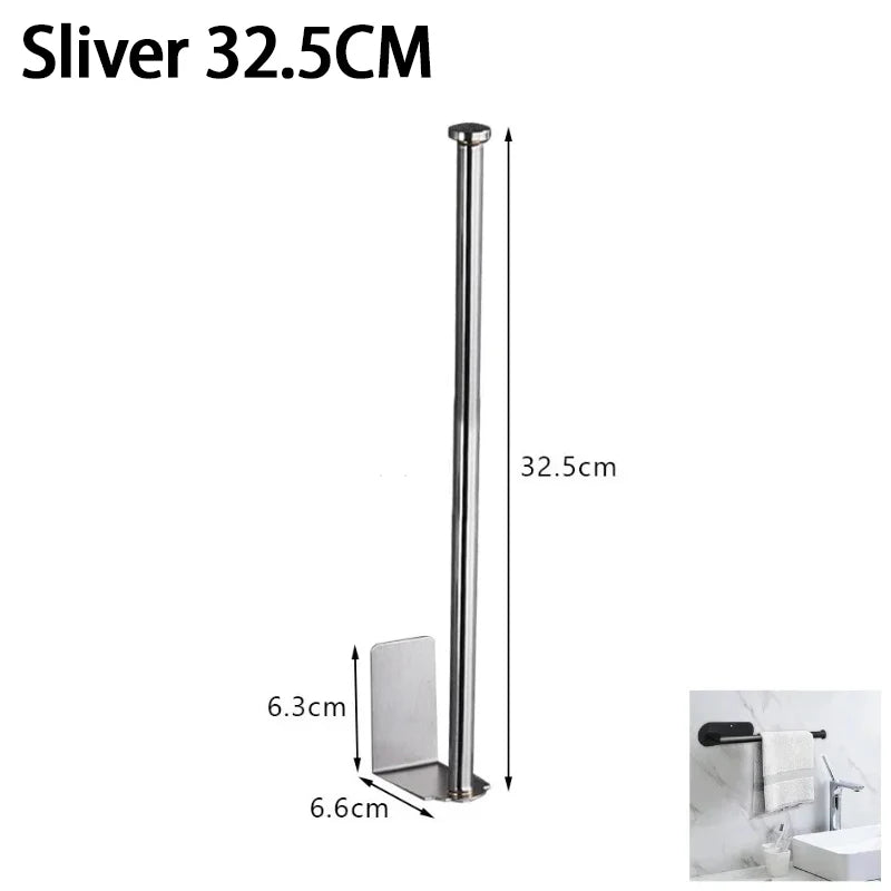 Under-Sink Paper Towel Holder - Stainless Steel Space-Saving Organizer