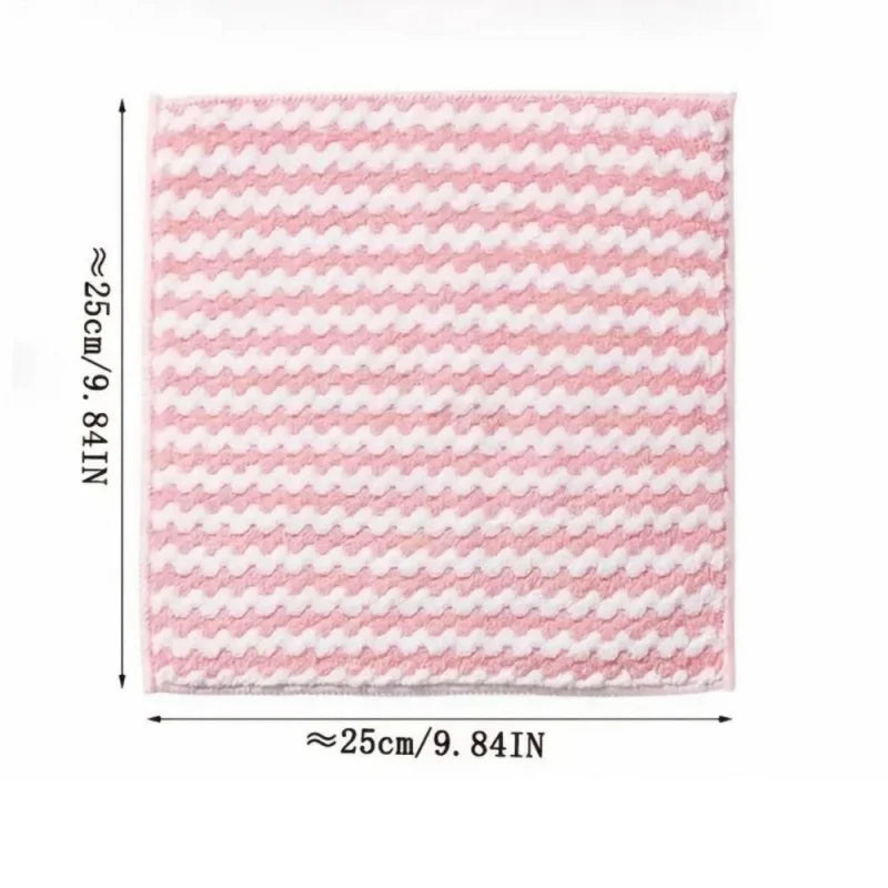 Super Absorbent Coral Fleece Dish Cloths – Reusable Kitchen Cleaning Towels