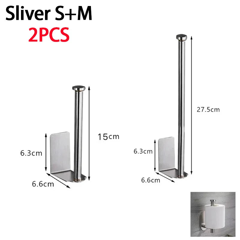 Under-Sink Paper Towel Holder - Stainless Steel Space-Saving Organizer