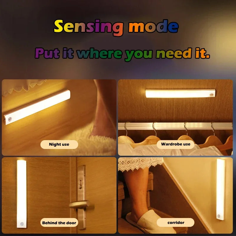 Rechargeable Motion Sensor LED Light - Automatic Cabinet & Closet Lighting