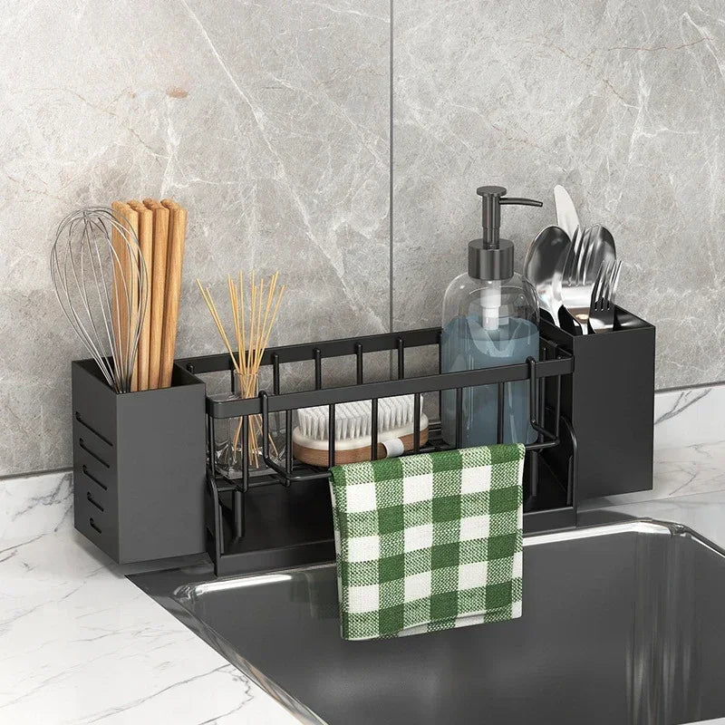 Self-Draining Sink Organizer - Keep Sponges & Soap Dry and Organized
