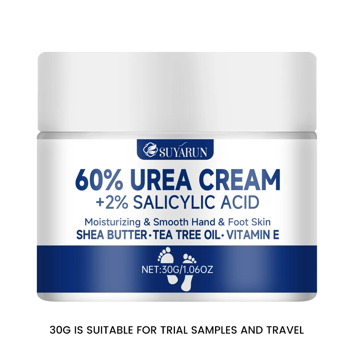 60% Urea Foot Cream - Intensive Treatment for Cracked Heels, Dry Feet & Calluses (100g)