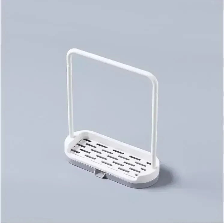 Kitchen Sink Organizer Rack - Sponge & Towel Holder with Soap Dispenser