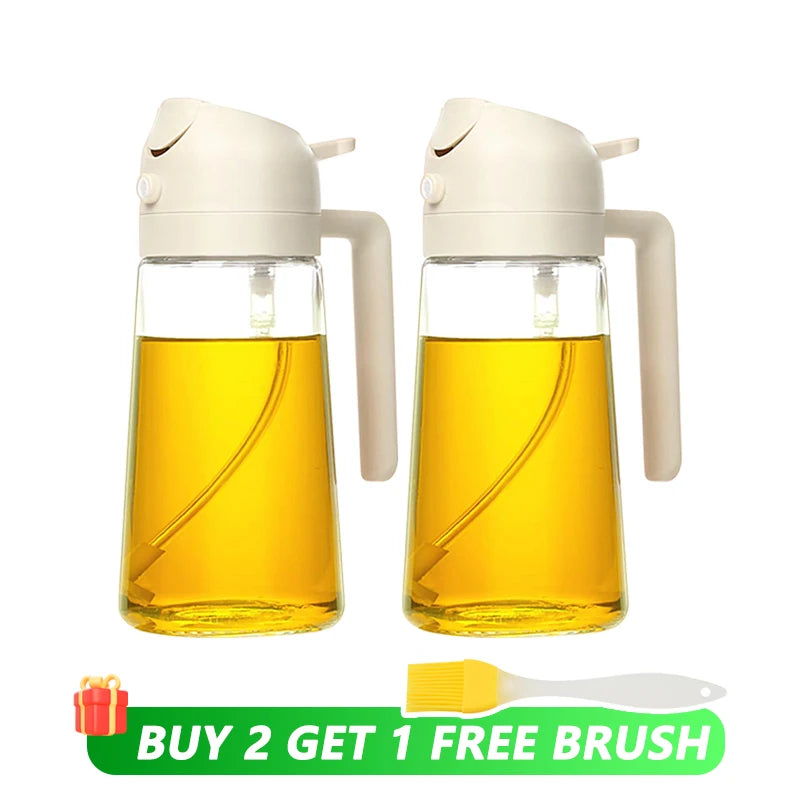 2-in-1 Oil Spray Bottle 500ml - Healthy Cooking Made Easy