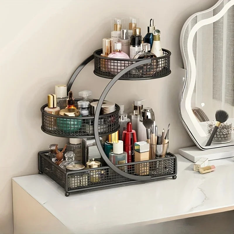 Luxe 3-Tier Vanity Makeup & Skincare Organizer