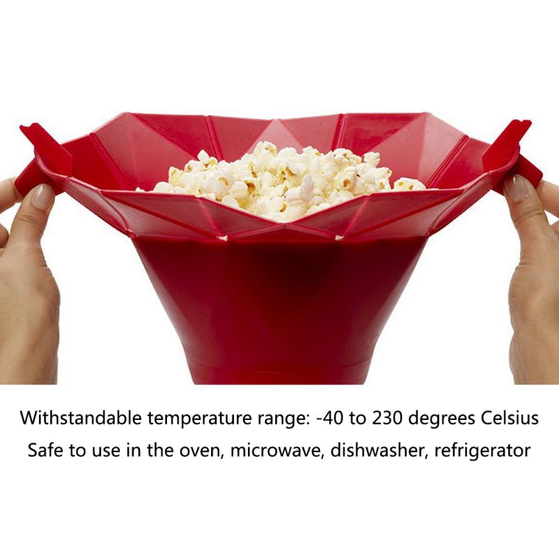 Collapsible Silicone Microwave Popcorn Maker