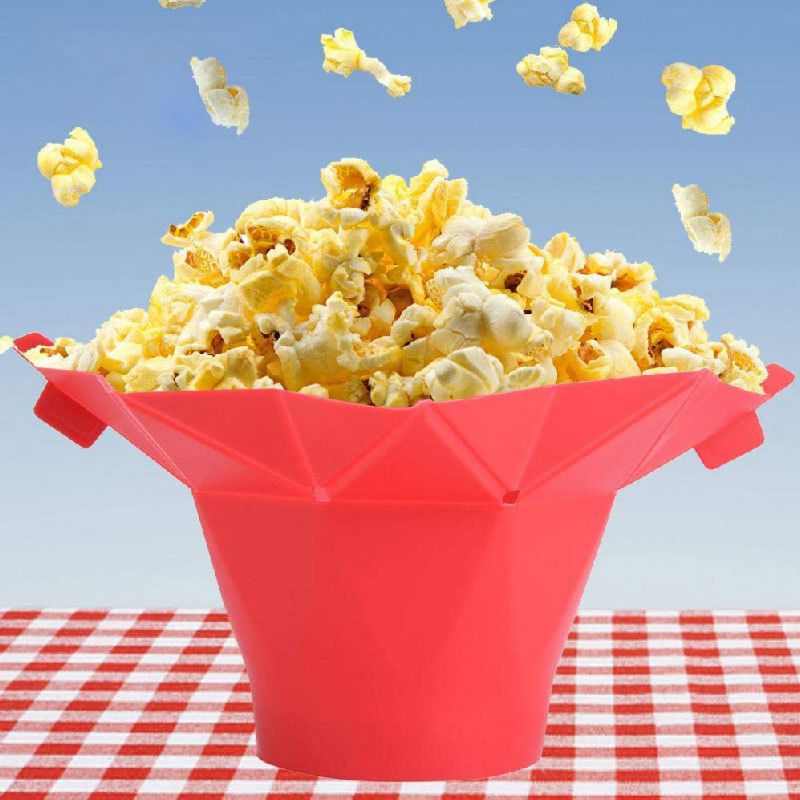 Collapsible Silicone Microwave Popcorn Maker