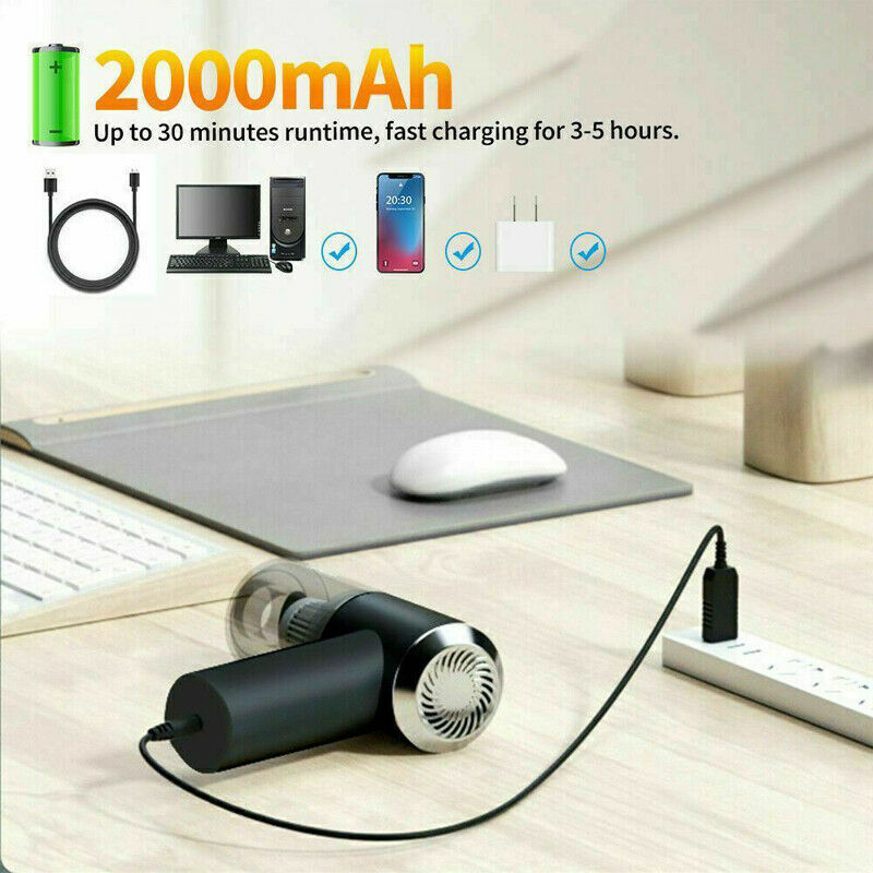 Portable Cordless Car Vacuum Cleaner – High Power Handheld Rechargeable Mini Vacuum for Car, Home & Small Spaces