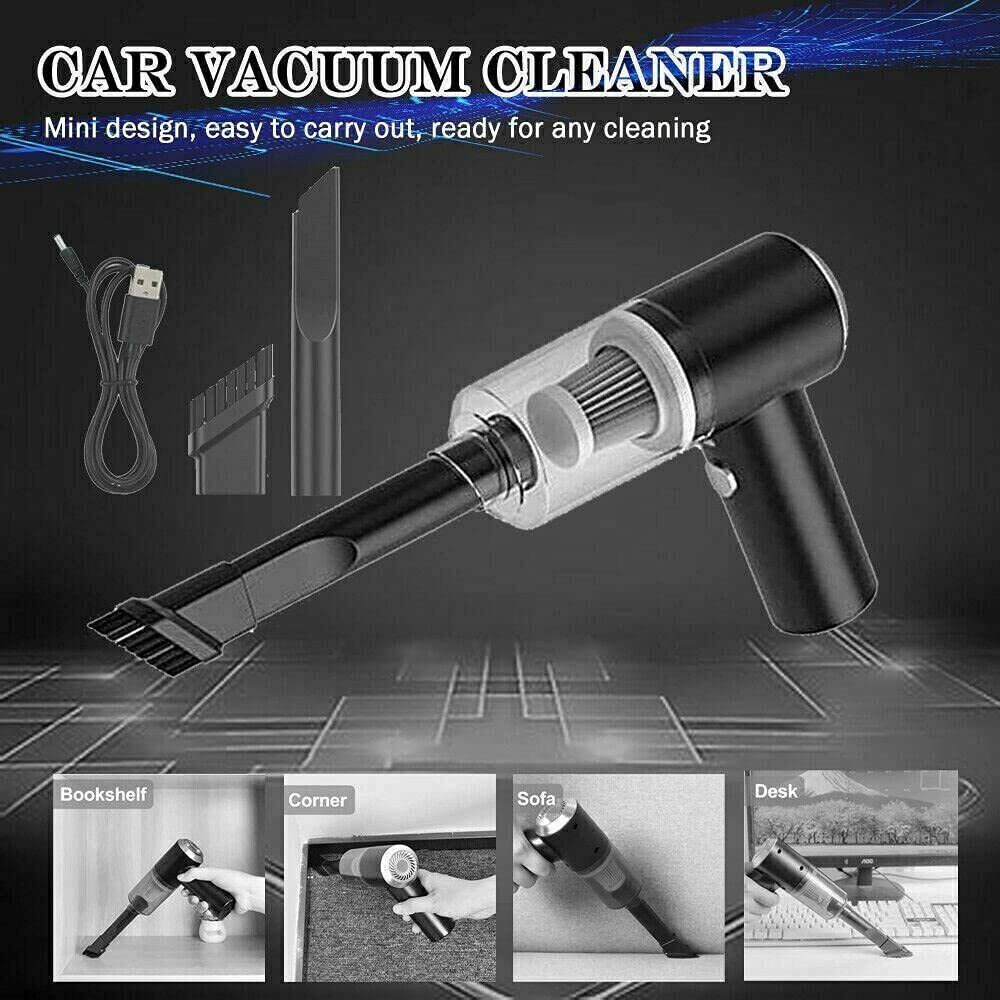 Portable Cordless Car Vacuum Cleaner – High Power Handheld Rechargeable Mini Vacuum for Car, Home & Small Spaces
