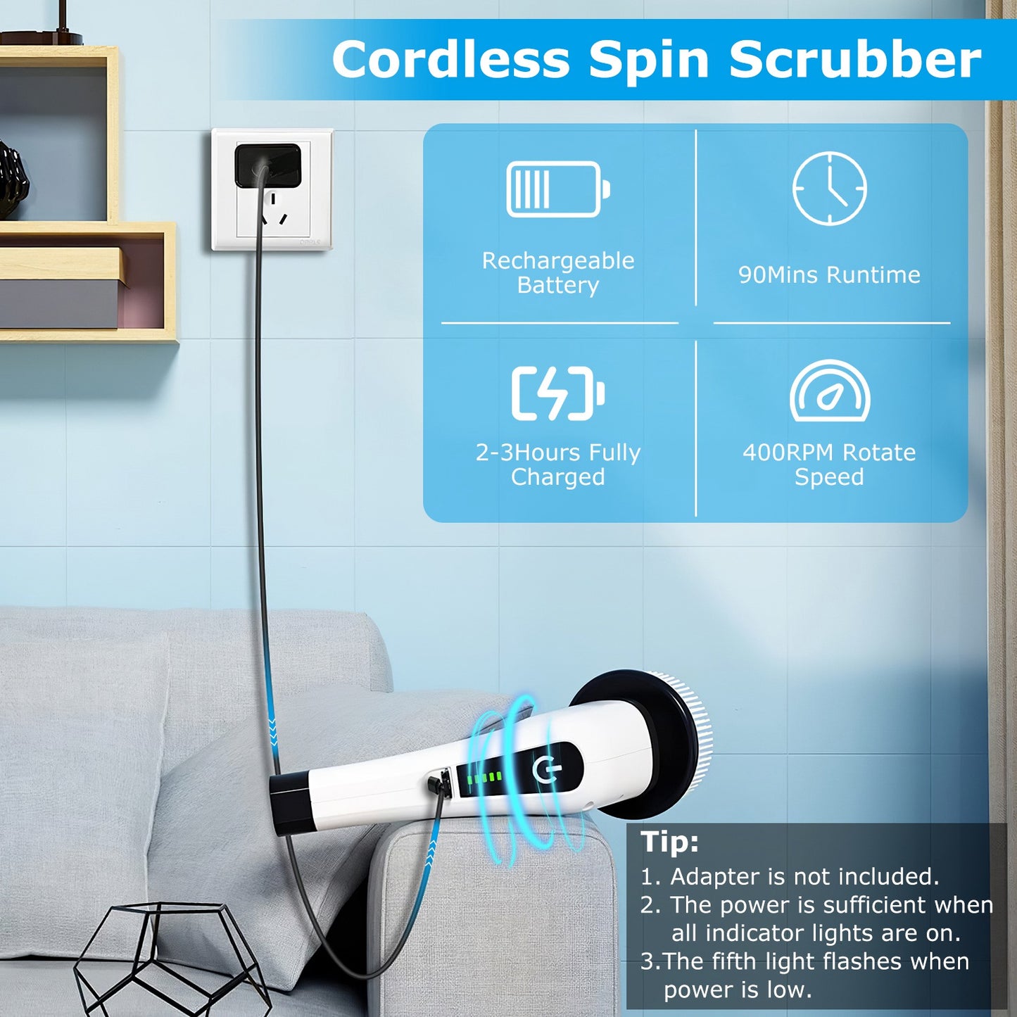 Cordless Spin Scrubber – Deep Clean in Minutes