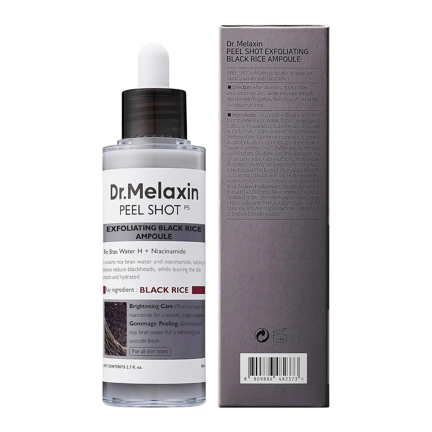 Rice Peeling Ampoule Peel Shot Glow - Gentle Exfoliating Treatment (2-Pack, 80ml Each)