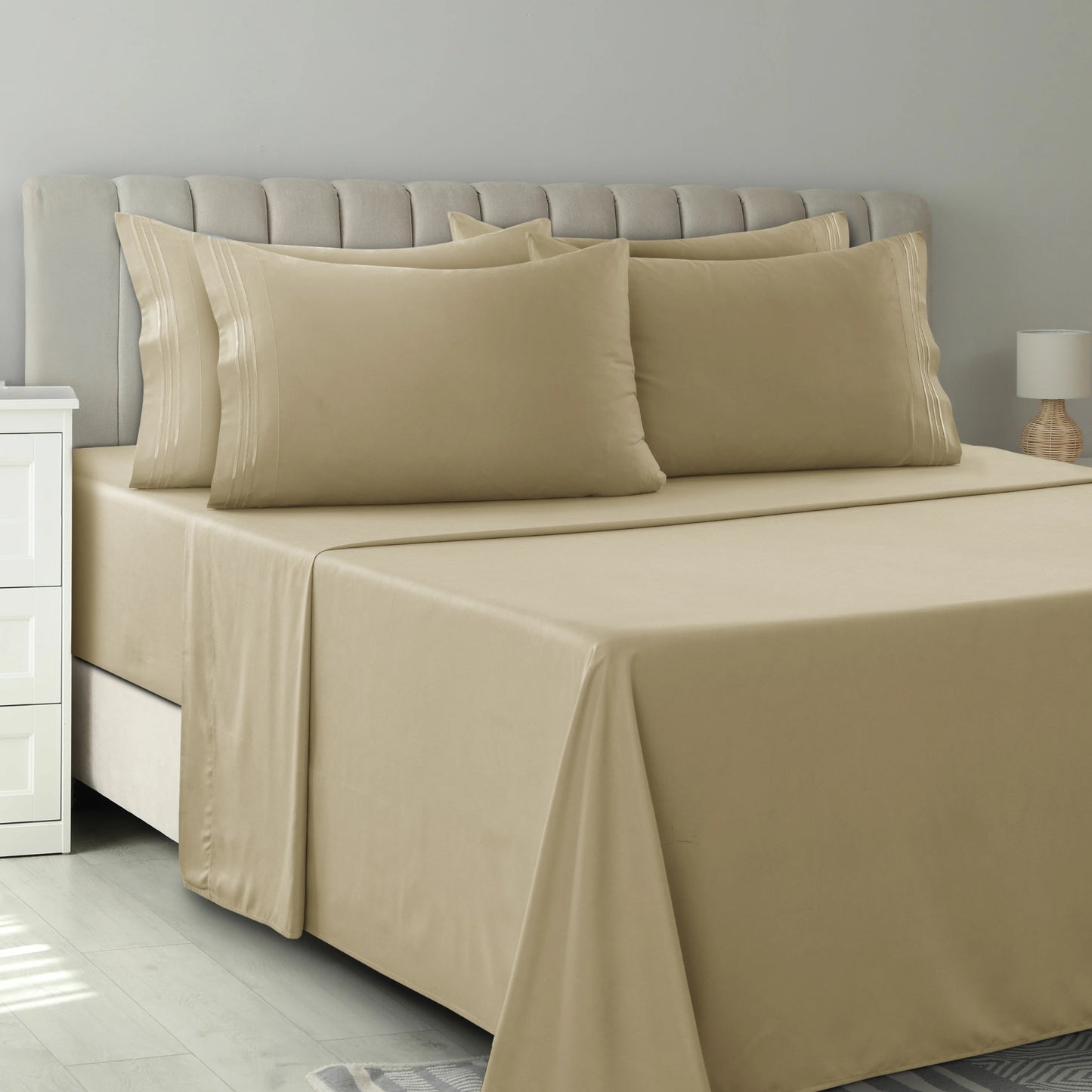 Luxury 6-Piece Microfiber Sheet Set – Deep Pocket Bedding Set