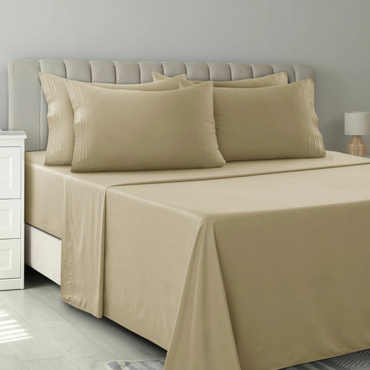 Luxury 6-Piece Microfiber Sheet Set – Deep Pocket Bedding Set