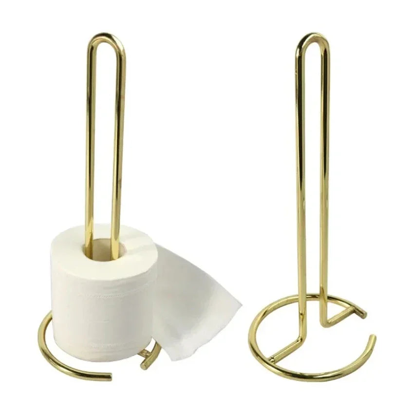 Freestanding Metal Toilet Paper Holder