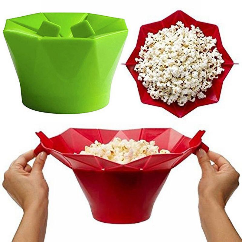Collapsible Silicone Microwave Popcorn Maker