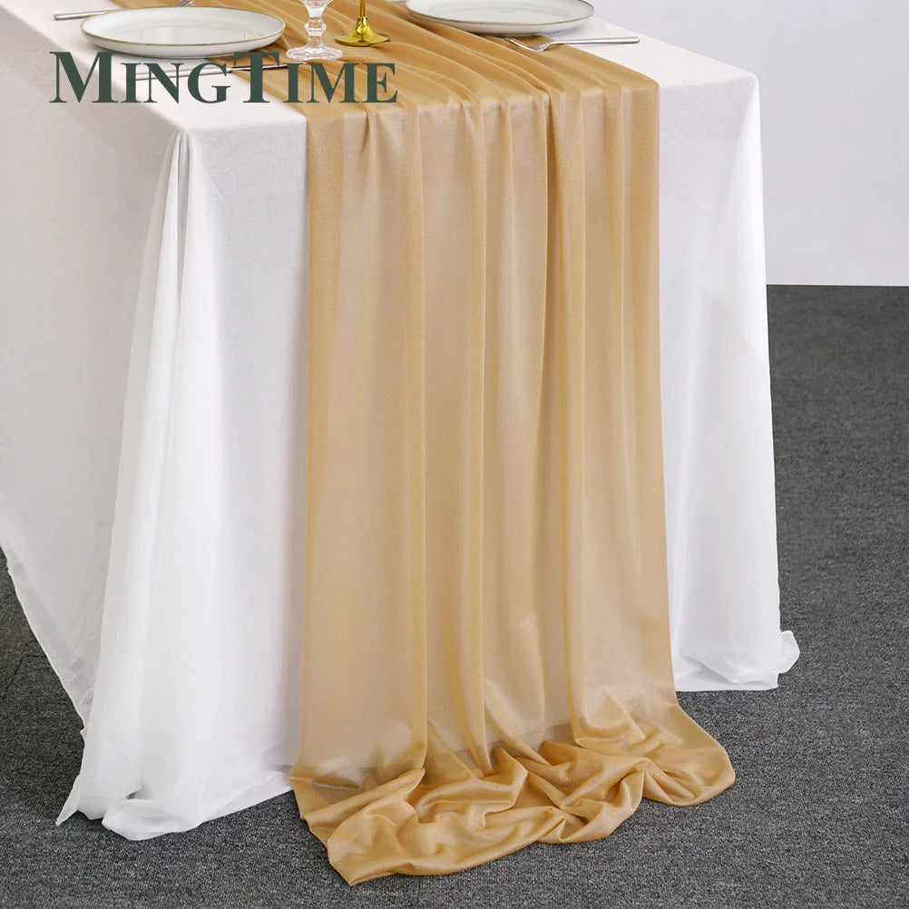 Elegant Chiffon Table Runner for Weddings, Parties & Home Decor