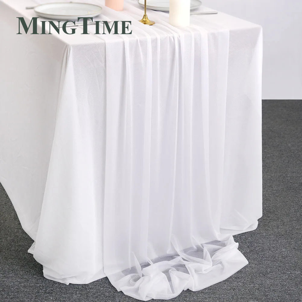 Elegant Chiffon Table Runner for Weddings, Parties & Home Decor