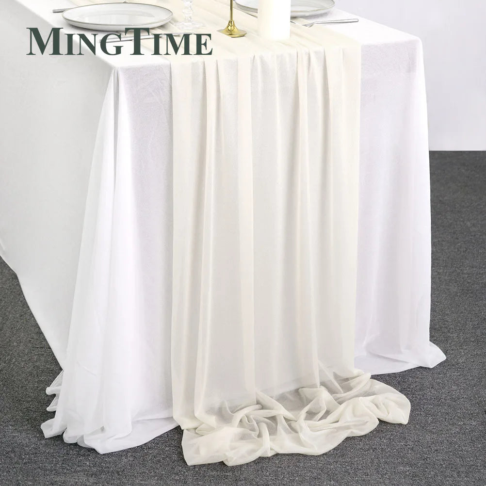 Elegant Chiffon Table Runner for Weddings, Parties & Home Decor