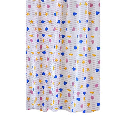 Waterproof Bathroom Shower Curtain - 180x200cm with 12 Hooks