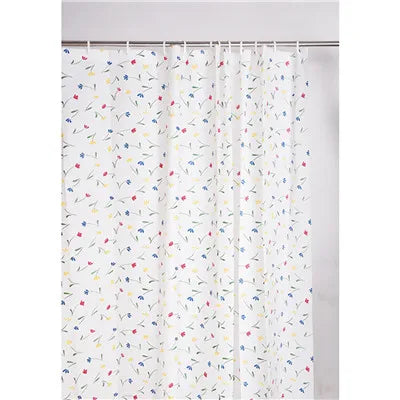 Waterproof Bathroom Shower Curtain - 180x200cm with 12 Hooks