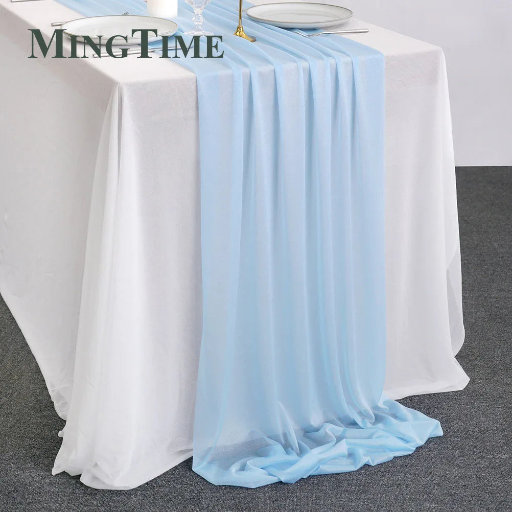 Elegant Chiffon Table Runner for Weddings, Parties & Home Decor