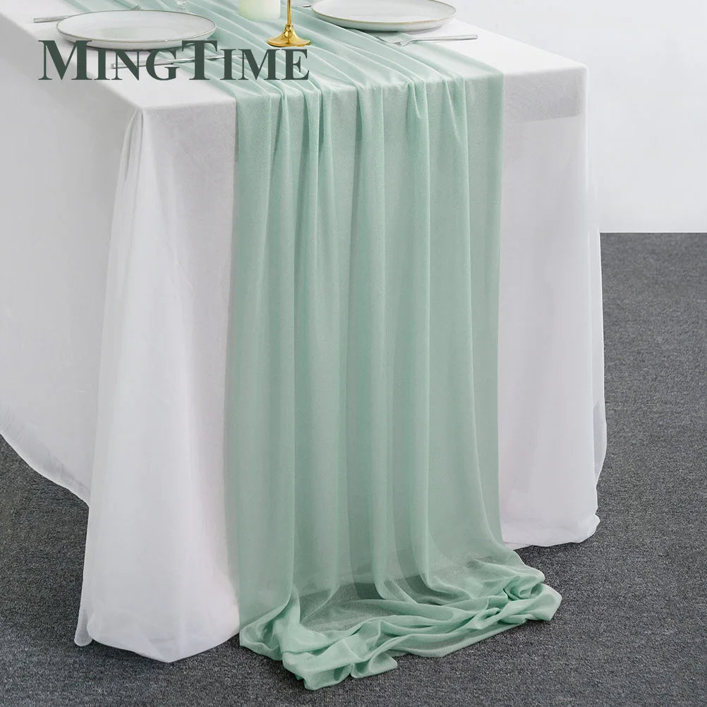 Elegant Chiffon Table Runner for Weddings, Parties & Home Decor