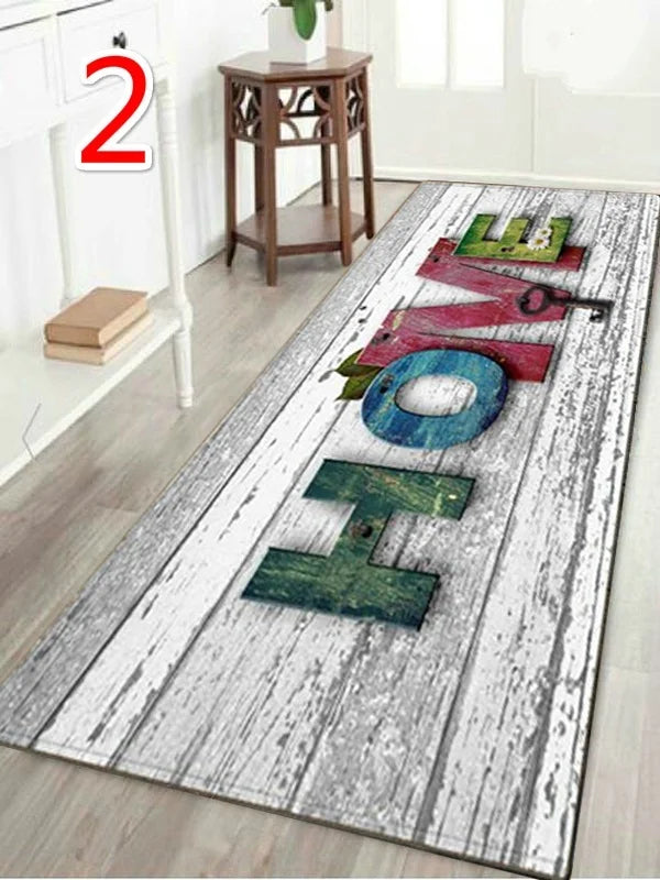 Home Printed Wood-Style Accent Rug