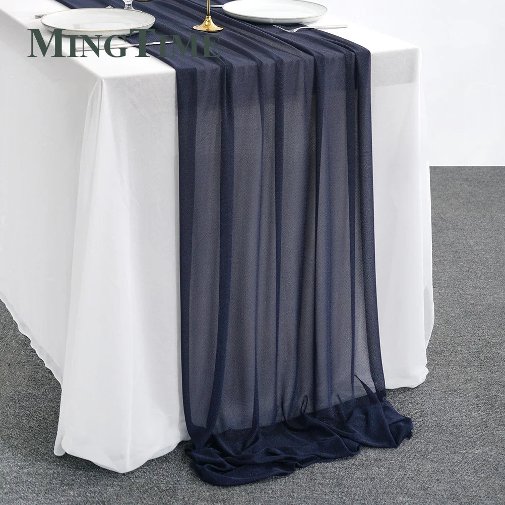 Elegant Chiffon Table Runner for Weddings, Parties & Home Decor