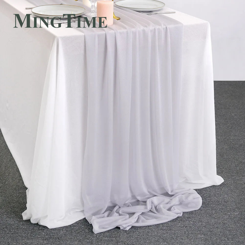 Elegant Chiffon Table Runner for Weddings, Parties & Home Decor