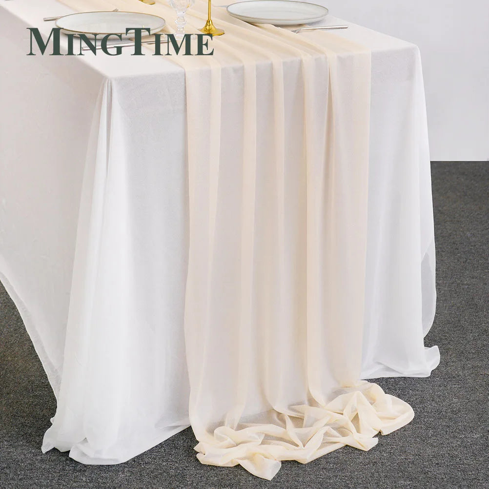 Elegant Chiffon Table Runner for Weddings, Parties & Home Decor