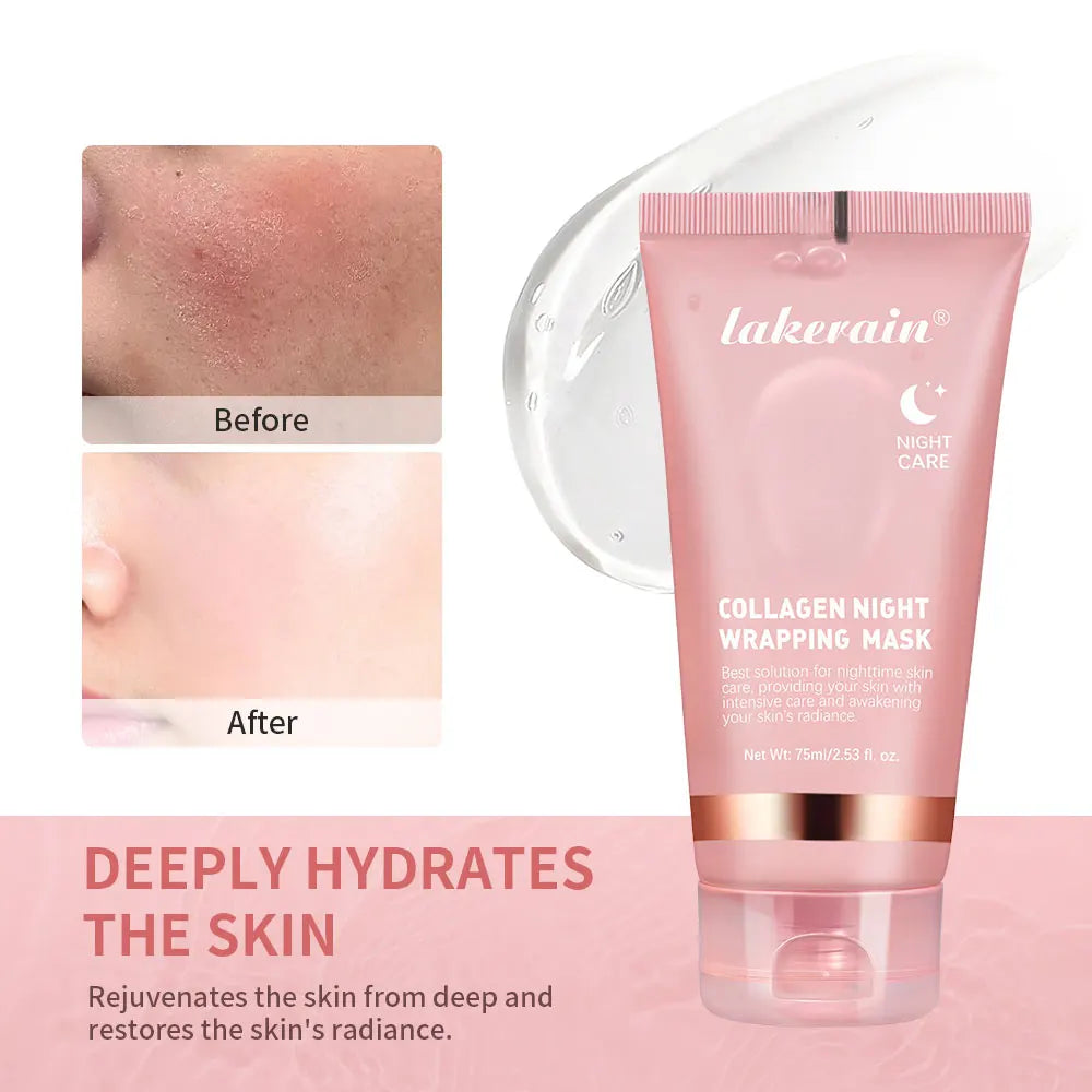 Collagen Overnight Peel-Off Mask - Deep Hydration Night Treatment (75ml)