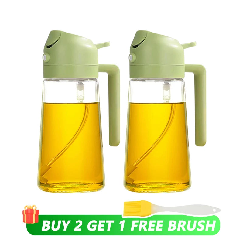 2-in-1 Oil Spray Bottle 500ml - Healthy Cooking Made Easy