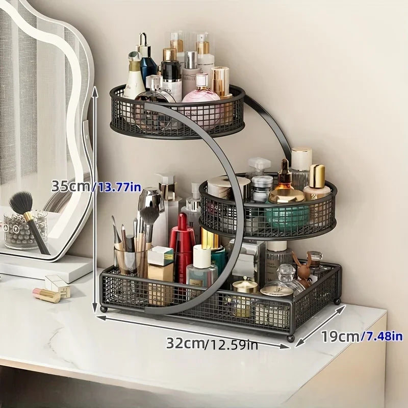Luxe 3-Tier Vanity Makeup & Skincare Organizer