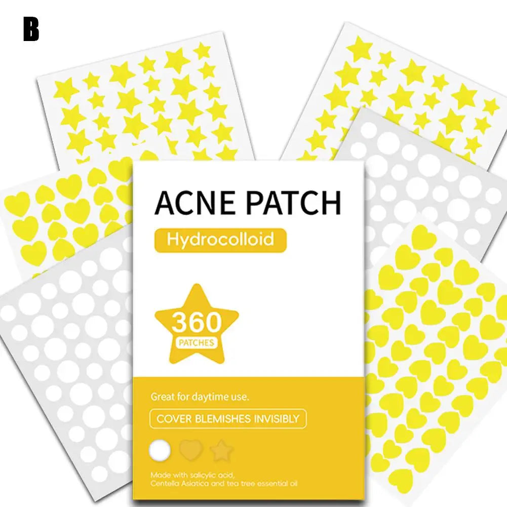 360 or 180-Piece Invisible Acne Patches - Hydro colloid Pimple Treatment Stickers
