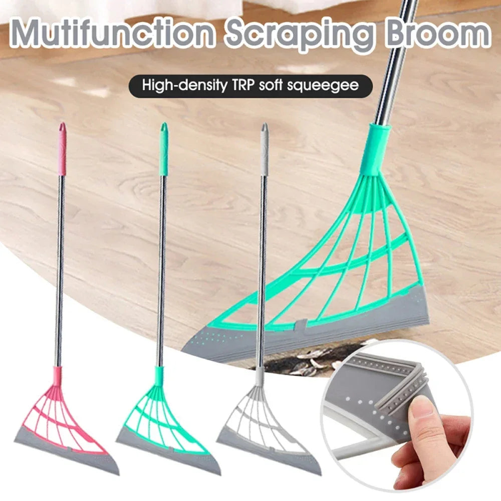 Magic Broom Window Washing Wiper - Silicone Squeegee for Floor Cleaning & Windows