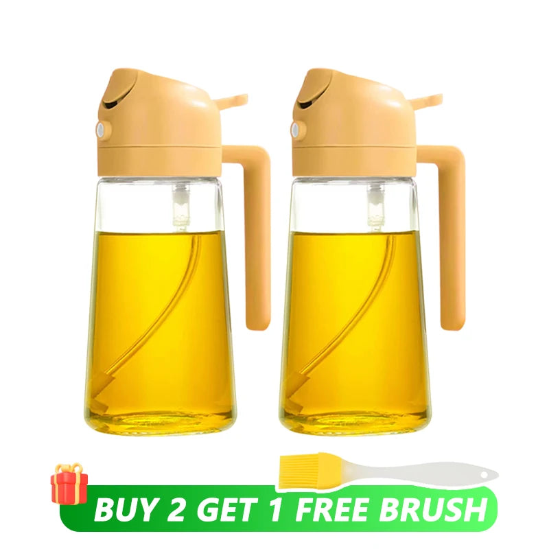 2-in-1 Oil Spray Bottle 500ml - Healthy Cooking Made Easy