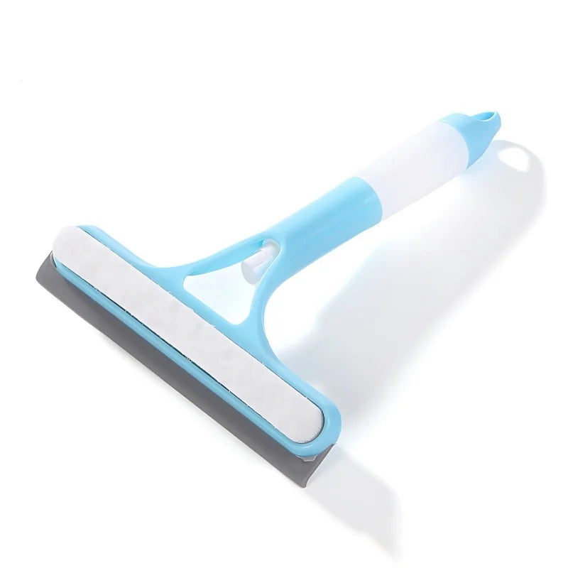 2-in-1 Spray Window Squeegee with Microfiber Scrubber