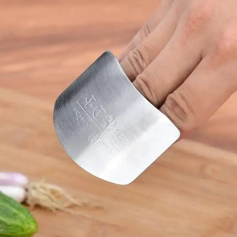Stainless Steel Finger Guard - Kitchen Safety Tool for Cutting & Slicing