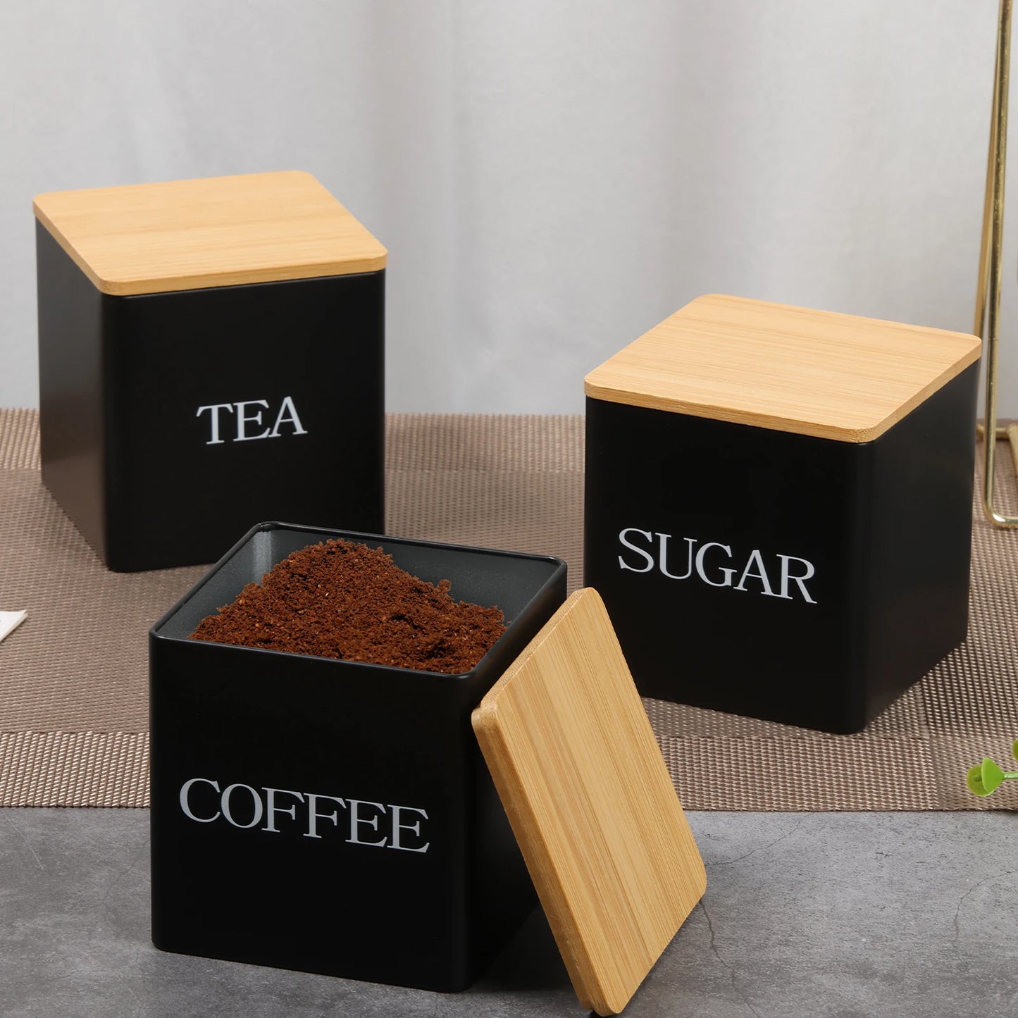 ✨ 3 Piece set- Modern Airtight Kitchen Canisters – Clean & Organized Storage Set