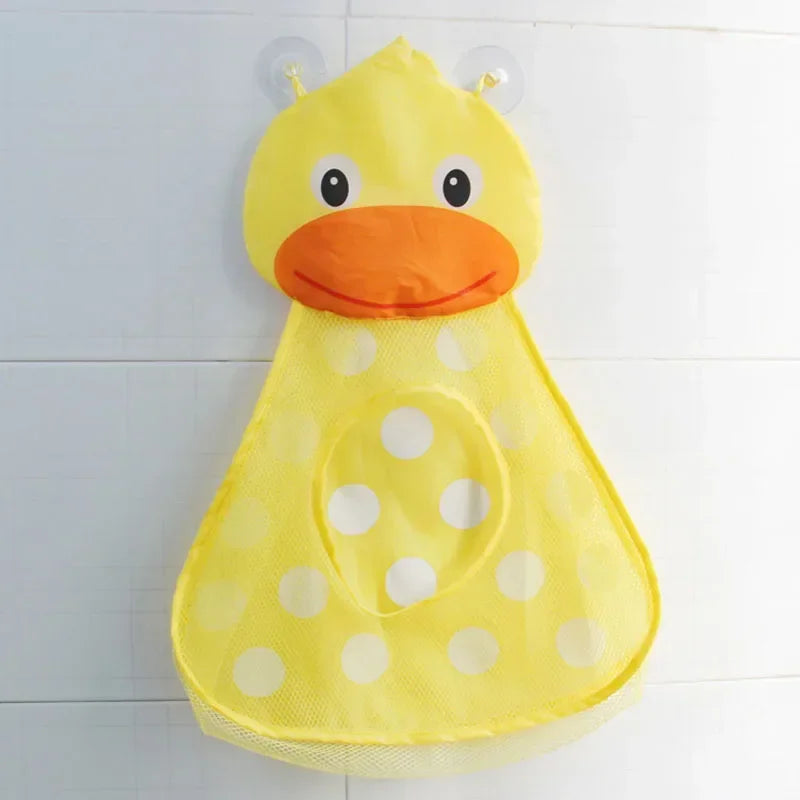 Kids Bath Toy Storage Bag — Waterproof Mesh Hanging Organizer with Cute Animal Prints