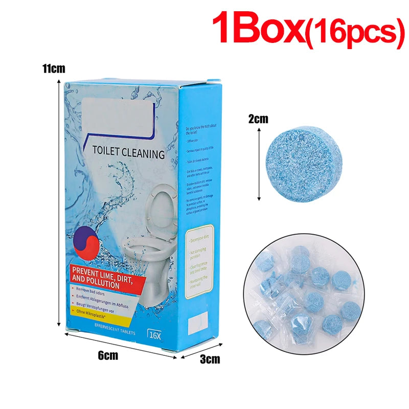 Toilet Cleaning Effervescent Tablets - Stain Remover & Deodorizer
