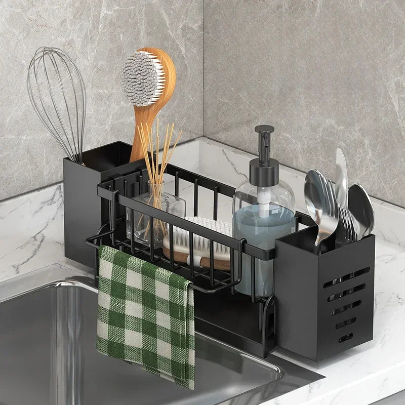 Self-Draining Sink Organizer - Keep Sponges & Soap Dry and Organized