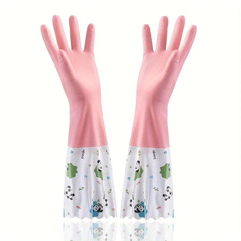 Waterproof Long Sleeve Dishwashing Gloves – Anti-Slip Cleaning & Household Work Gloves