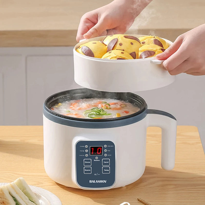 Compact 1.7L Electric Rice Cooker - Multi-Function Steamer for Perfect Rice Every Time