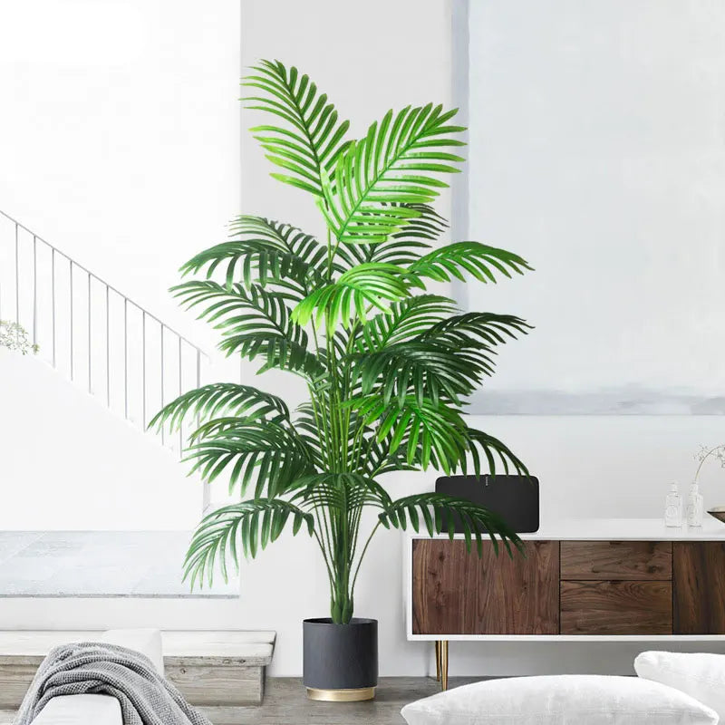 Large Artificial Palm Tree - Tropical Fake Plant for Home & Garden Decor (90-120cm)