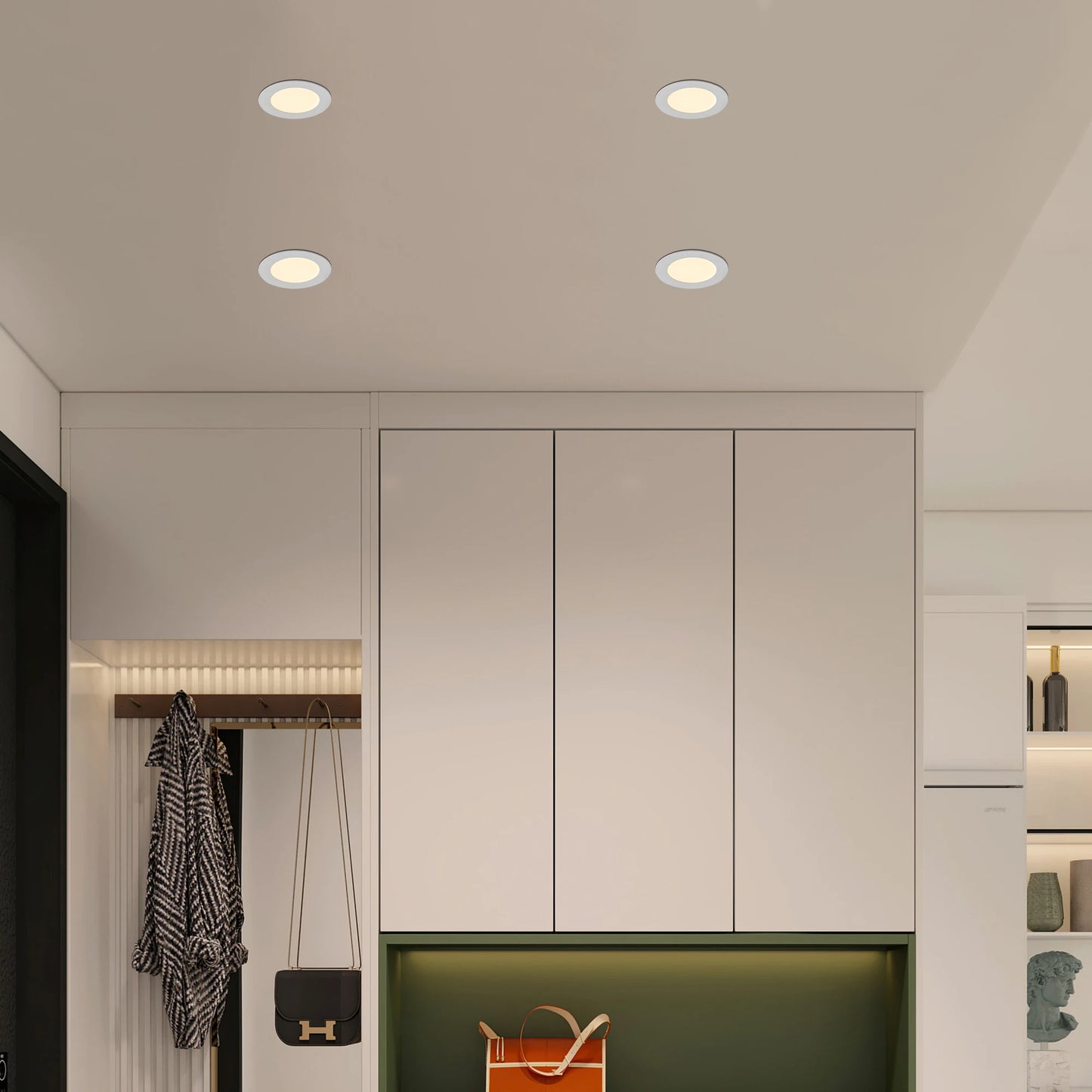 12-Pack Ultra-Thin LED Recessed Lights – Dimmable Downlights with Junction Box