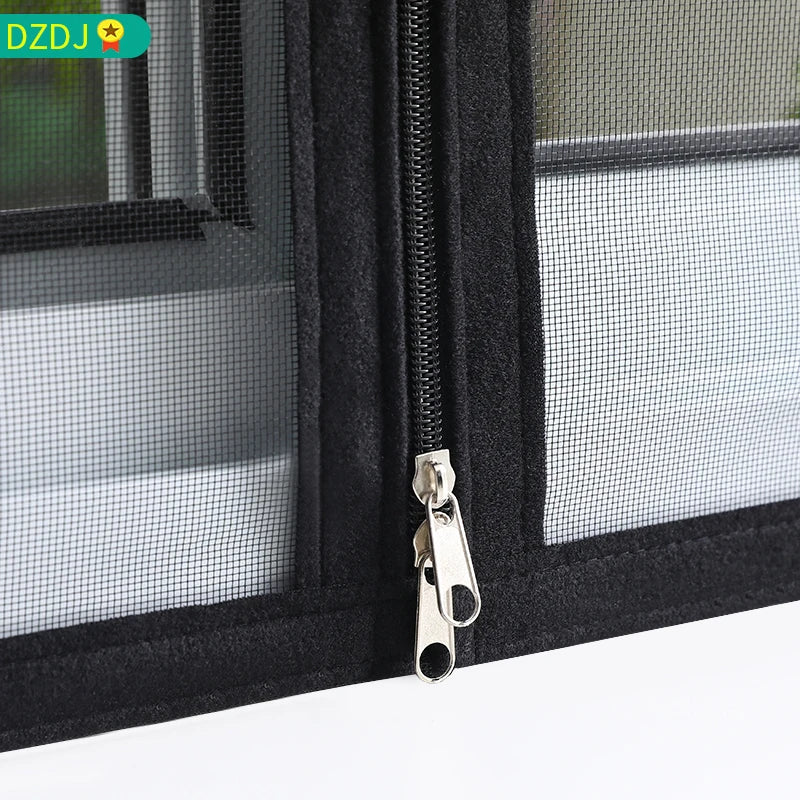 Self-Adhesive Window Mosquito Net with Zipper - Easy Install Bug Screen (Custom Sizes)